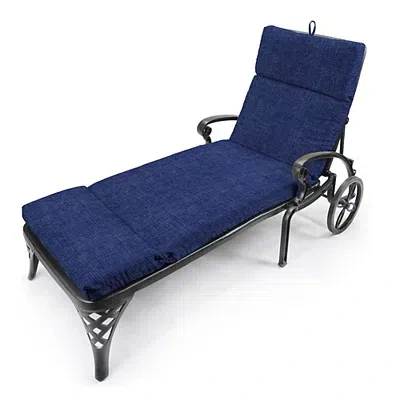 Kirkland's Blue Crosshatch Chaise Cushion In Blue