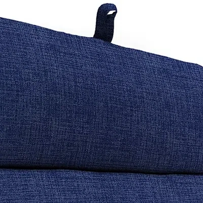 Kirkland's Blue Crosshatch Chaise Cushion In Blue