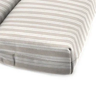 Kirkland's Sand & White Stripe Outdoor Chaise Cushion In White