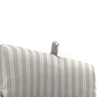 Kirkland's Sand & White Stripe Outdoor Chaise Cushion In White