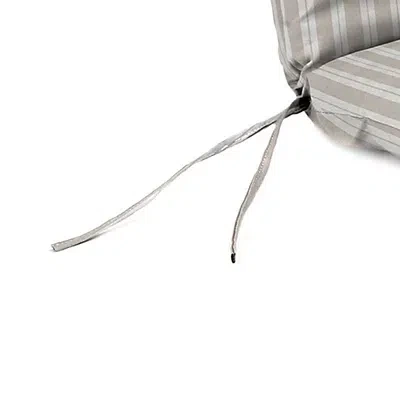 Kirkland's Sand & White Stripe Outdoor Chaise Cushion In White