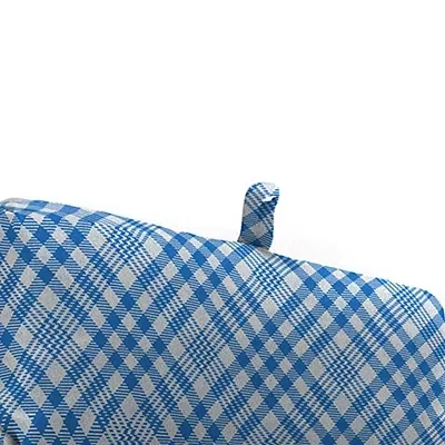 Kirkland's Wetland Blue Plaid Outdoor Chaise Cushion In Blue