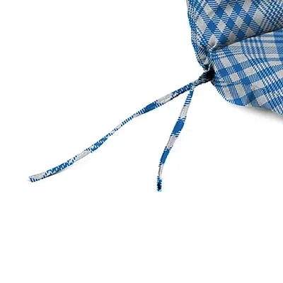 Kirkland's Wetland Blue Plaid Outdoor Chaise Cushion In Blue