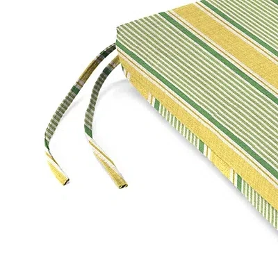 Kirkland's Green Striped Seat Cushions In Green