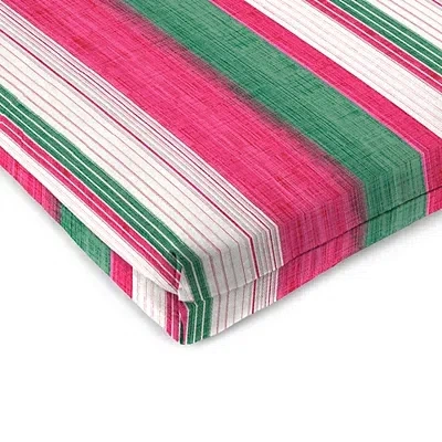 Kirkland's Green Stripe Outdoor Cushions In Multi
