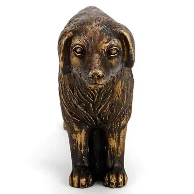 Kirkland's Antique Gold Dog Figurine In Brown