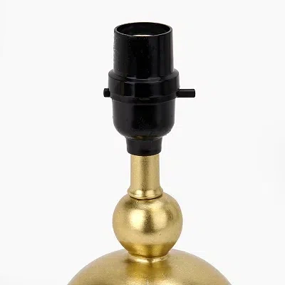 Kirkland's Round Gold Table Lamp With Mini Bows In Gold