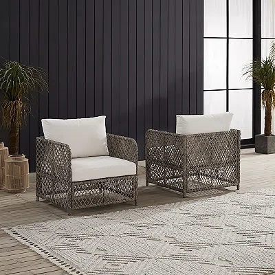 Kirkland's Wicker Outdoor Chairs With Cushions In Multi