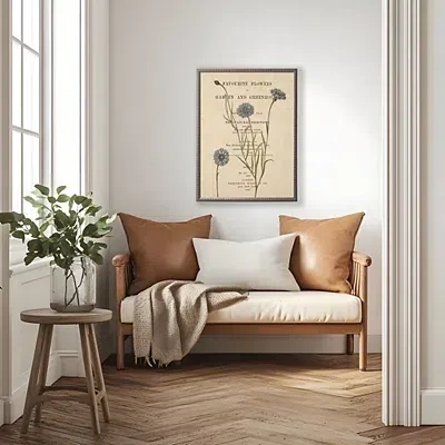 Kirkland's Cornflower Book Page Framed Art Print In Multi