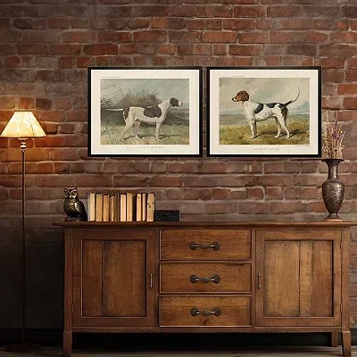 Kirkland's Foxhound Bookplate Framed Art Print In Multi