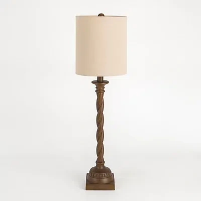Kirkland's Twist Resin Buffet Lamp In Brown