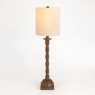Kirkland's Twist Resin Buffet Lamp In Brown