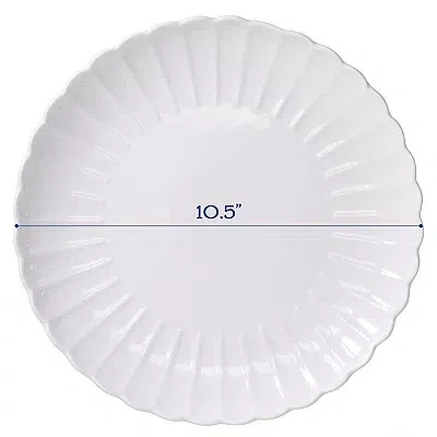 Kirkland's Porcelain Petal Dinner Plates In White