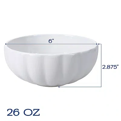 Kirkland's Porcelain Petal Cereal Bowls In White