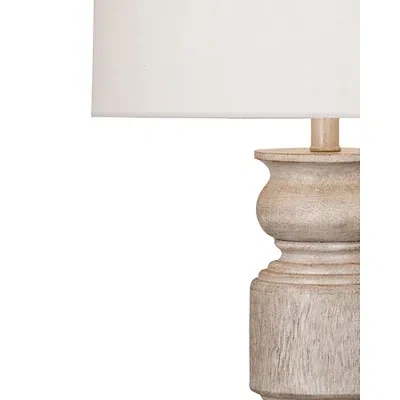 Kirkland's Light Brown Carved Helford Table Lamp In Brown