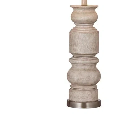 Kirkland's Light Brown Carved Helford Table Lamp In Brown