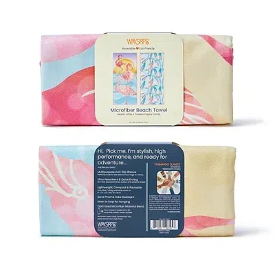 Kirkland's Flamingo Sunset Reversible Microfiber Beach Towel In Multi