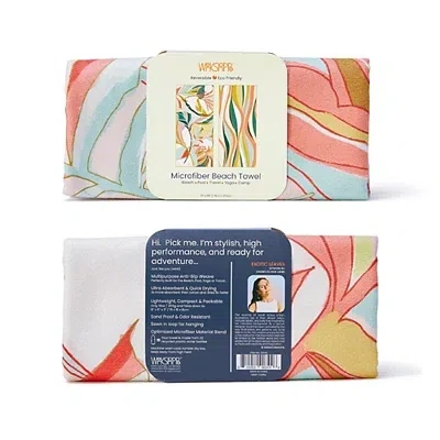 Kirkland's Exotic Leaf Reversible Microfiber Beach Towel In Multi