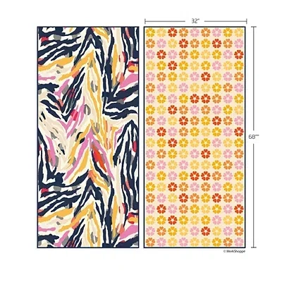 Kirkland's Bengal Abstract Reversible Microfiber Beach Towel In Multi