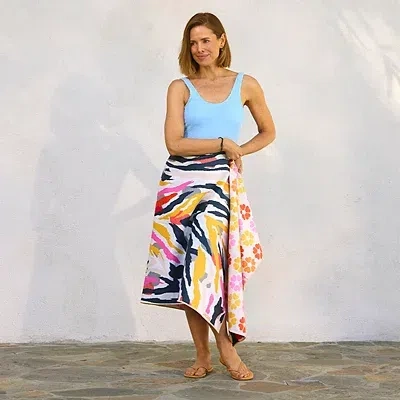 Kirkland's Bengal Abstract Reversible Microfiber Beach Towel In Multi