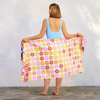 Kirkland's Bengal Abstract Reversible Microfiber Beach Towel In Multi