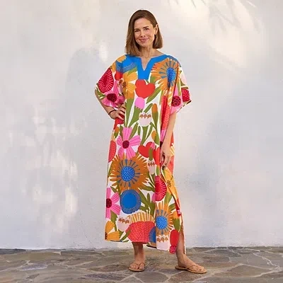 Kirkland's Jolies Fleurs One Size Caftan In Multi