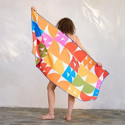 Kirkland's Jolies Fleurs Reversible Microfiber Beach Towel In Multi