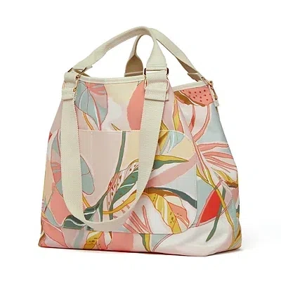 Kirkland's Exotic Leaves Extra Large Tote Bag In Pink