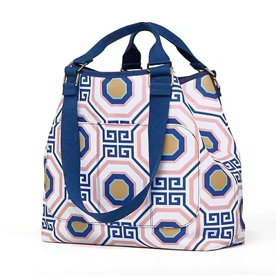 Kirkland's Greek Key Tile Tote Bag
