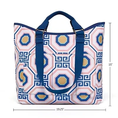 Kirkland's Greek Key Tile Tote Bag