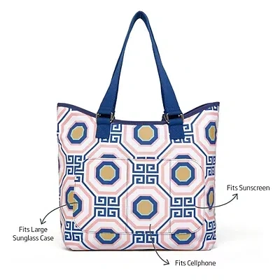 Kirkland's Greek Key Tile Tote Bag