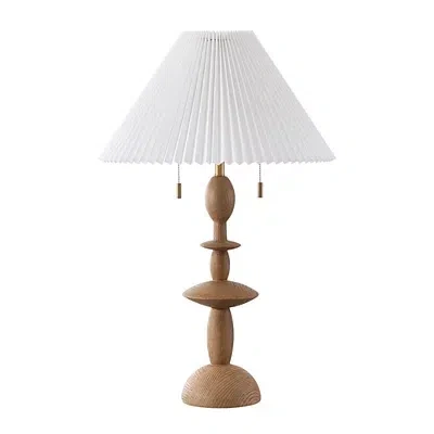 Kirkland's Stacked Double Pull Chain Table Lamp In Brown