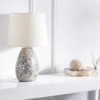 Kirkland's Mother Of Pearl Mosaic Lucila Table Lamp In White