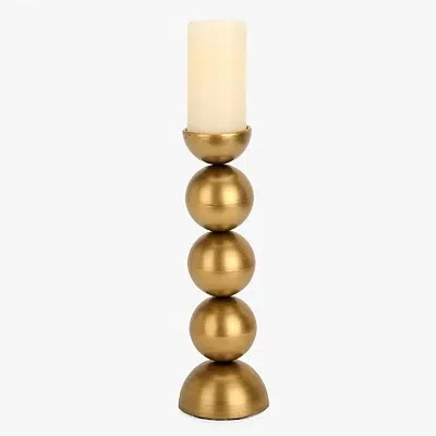 Kirkland's Orb Pillar Candle Holder In Gold