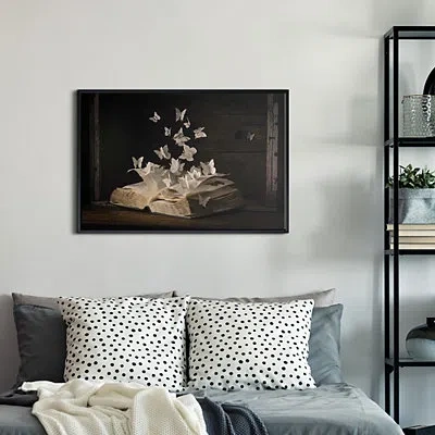 Kirkland's Butterfly Pages Framed Canvas Art Print In Multi