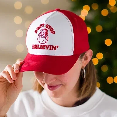 Kirkland's Dont Stop Believin Christmas Baseball Hat In Multi