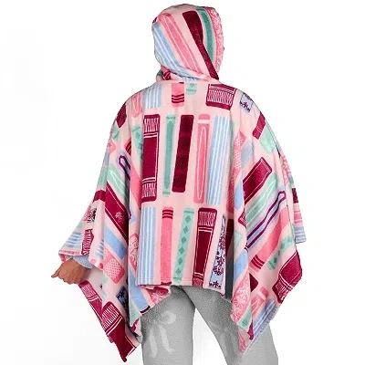 Kirkland's Book Plush Cozy Open Poncho In Multi