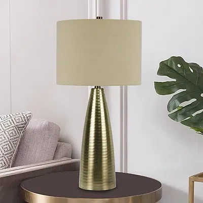 Kirkland's Ribbed Tapered Table Lamp In Multi