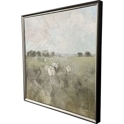 Kirkland's Sheep Pasture Framed Art Print In Green