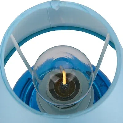 Kirkland's Metallic Mini Lamp In Blue