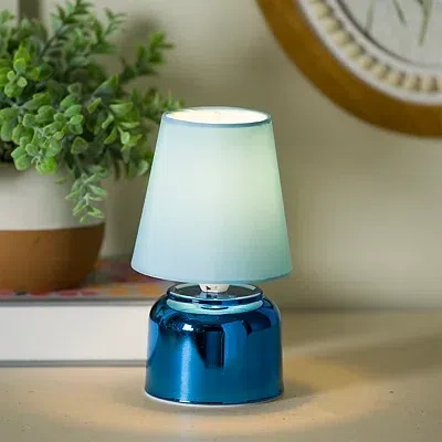 Kirkland's Metallic Mini Lamp In Blue
