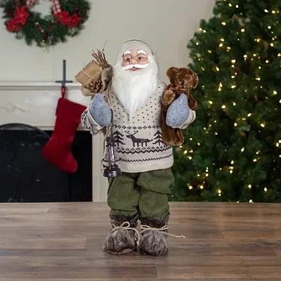 Kirkland's Rustic Santa Claus Figurine In Multi
