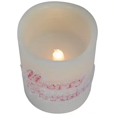 Kirkland's Led Merry Christmas Pillar Candles In White