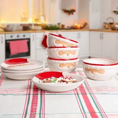 Kirkland's Santa Face Plates & Bowls In Multi