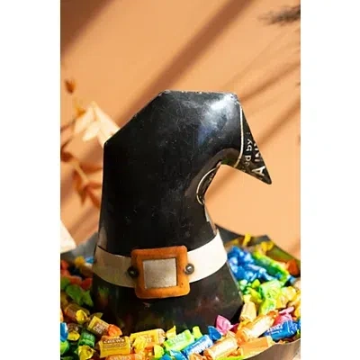 Kirkland's Recycled Iron Witch Hat Halloween Candy Bowl In Black