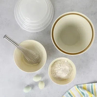 Kirkland's Martha Stewart Hoyt 8 Piece Mixing Bowl Set With Lids In White