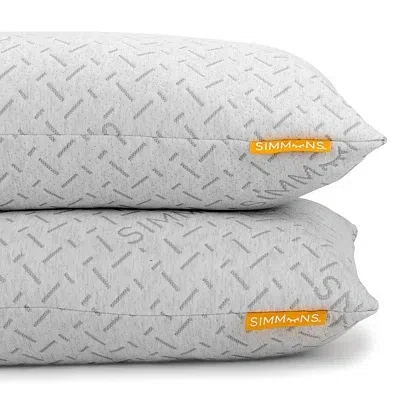 Kirkland's Simmons Charcoal Knit Standard Pillows In Gray