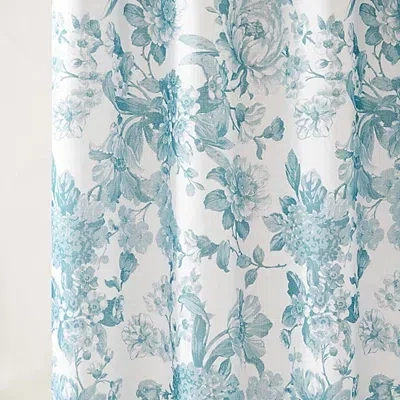 Kirkland's Bird And Hydrangea Toile Shower Curtain In Blue