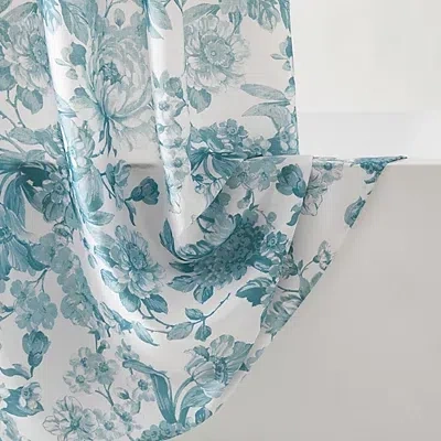 Kirkland's Bird And Hydrangea Toile Shower Curtain In Blue