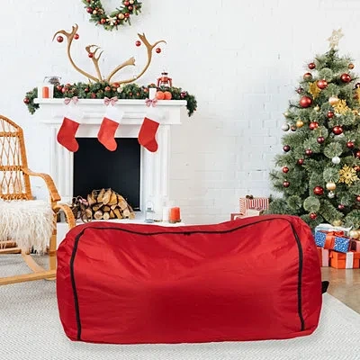 Kirkland's Christmas Tree Rolling Storage Bag In Red